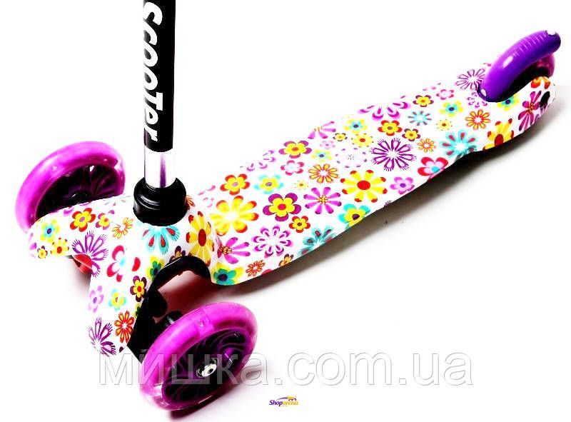 Самокат дитячий Micro Mini Best VIOLET FLOWERS Micro Mini Best фото