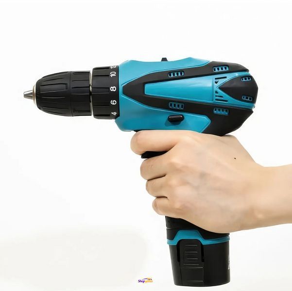 Акумуляторний шуруповерт 12V 2Ah (2 акумулятора) з насадками, в зручному кейсі DF330DWE фото